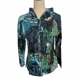 Miss Nikky hooded zippered  jacket size large just a Light weight unlined‎